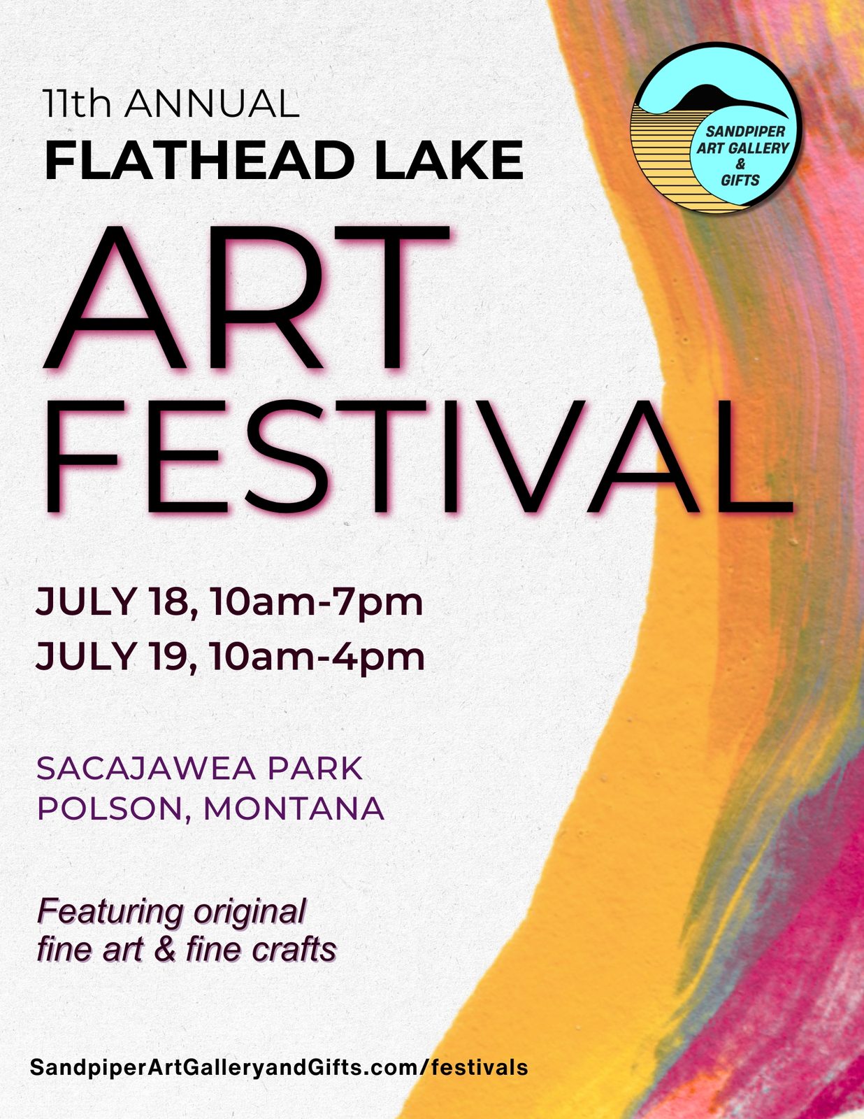 Upcoming art festival exhibition flyer
